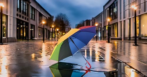  Meichoon Umbrella per Bambini Pluviale, cornice in acciaio fibreglass, 8 lame leggera e antinebbia, fácil apertura e ch