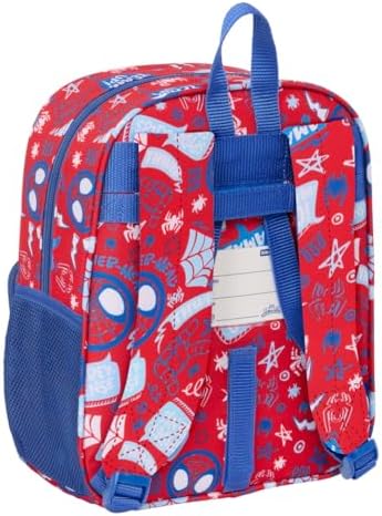 SAFTA SPIDEY RESCUE Nursery Backpack Adaptable Cart Easy Clean Red/Blue M